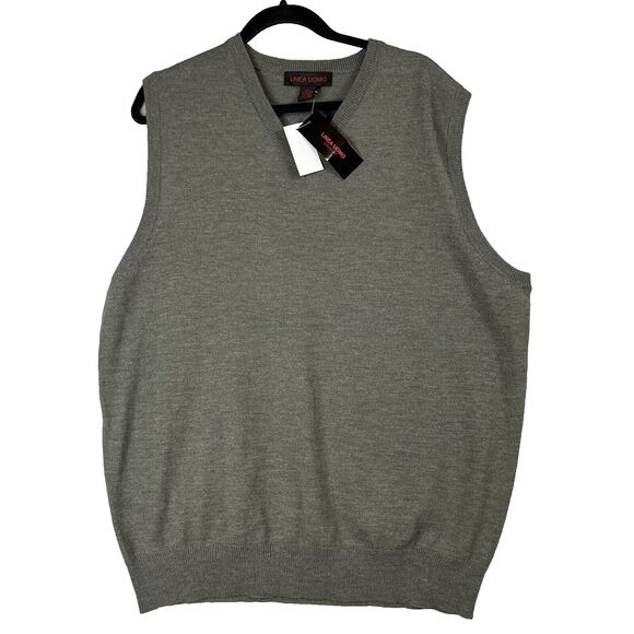 Linea Uomo Other - New Linea Uomo Men’s‎ 2xl Gray  Beige Sweater Vest V Neck